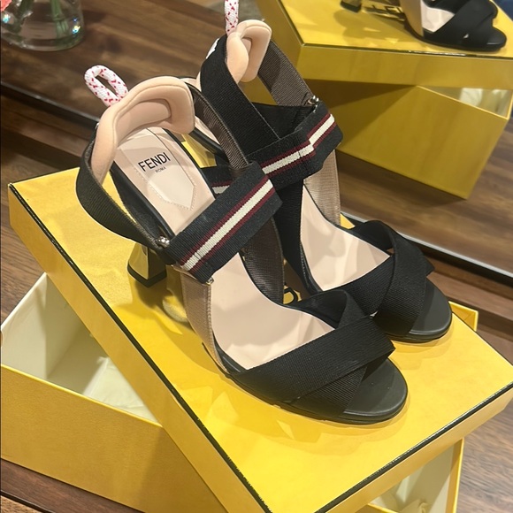 Fendi Shoes - Fendi Black Strappy Women's Heels